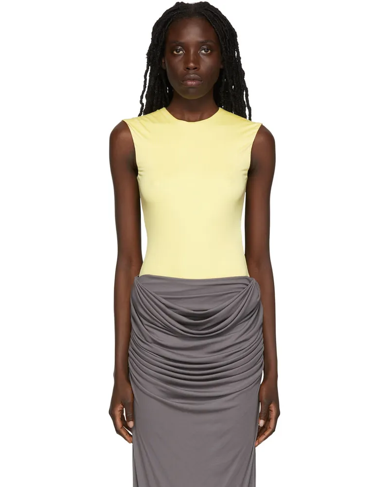 Paris Georgia Yellow Cut-Out Bodysuit Crayola