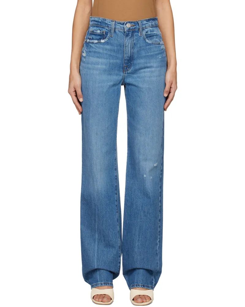 Frame Denim Blue 'Le Jane' Jeans Mariner