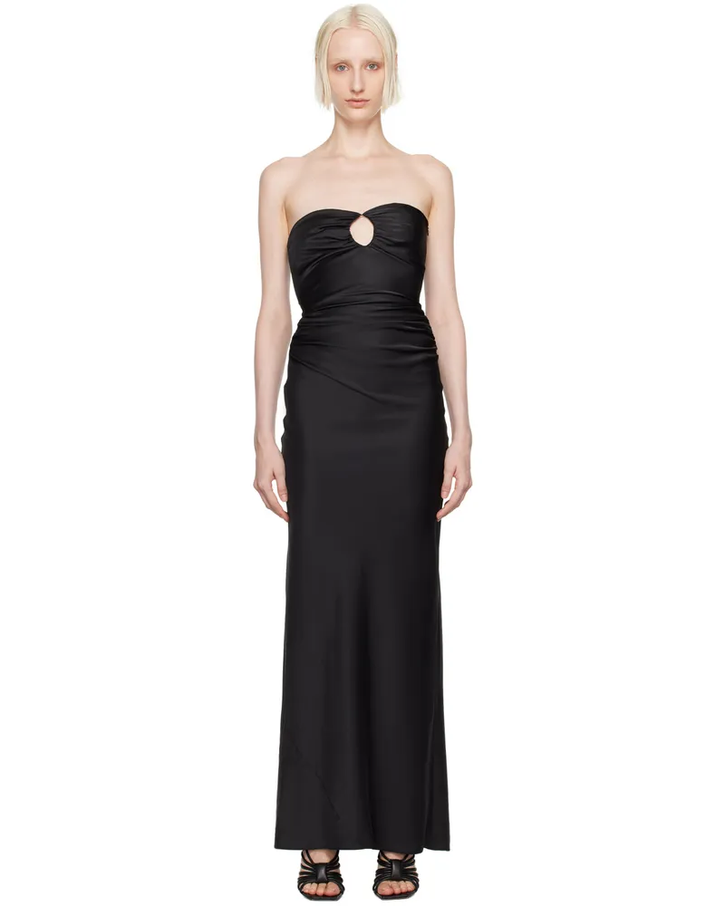 bec & bridge Black Emilia Strapless Maxi Dress Black