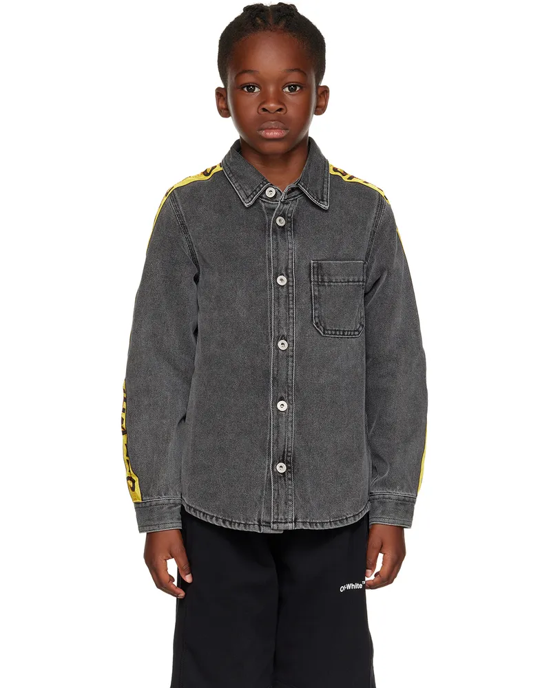 OFF-WHITE Kids Gray Industrial Denim Shirt Grey