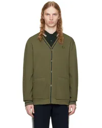 Fred Perry Green Tipped Piqué Texture Cardigan W49