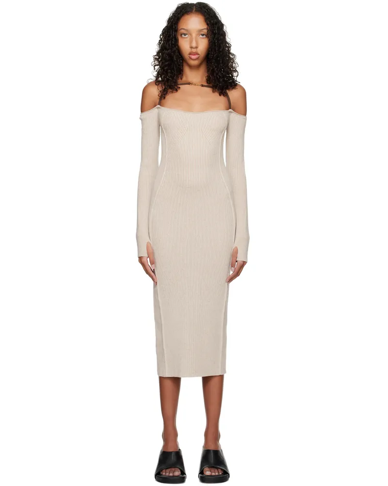 Jacquemus Beige Le Papier 'La Robe Sierra' Midi Dress 810