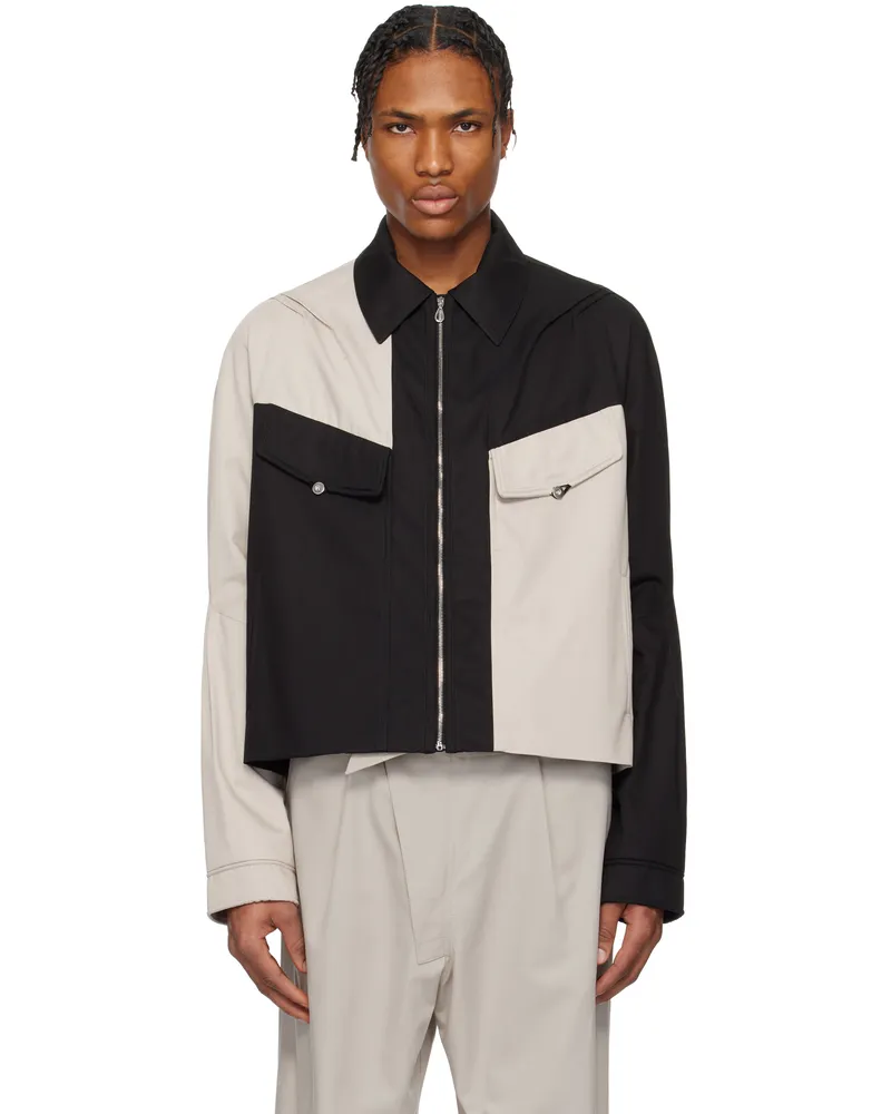 KIKO KOSTADINOV Tan & Black Alec K-Dart Jacket Seedpearl