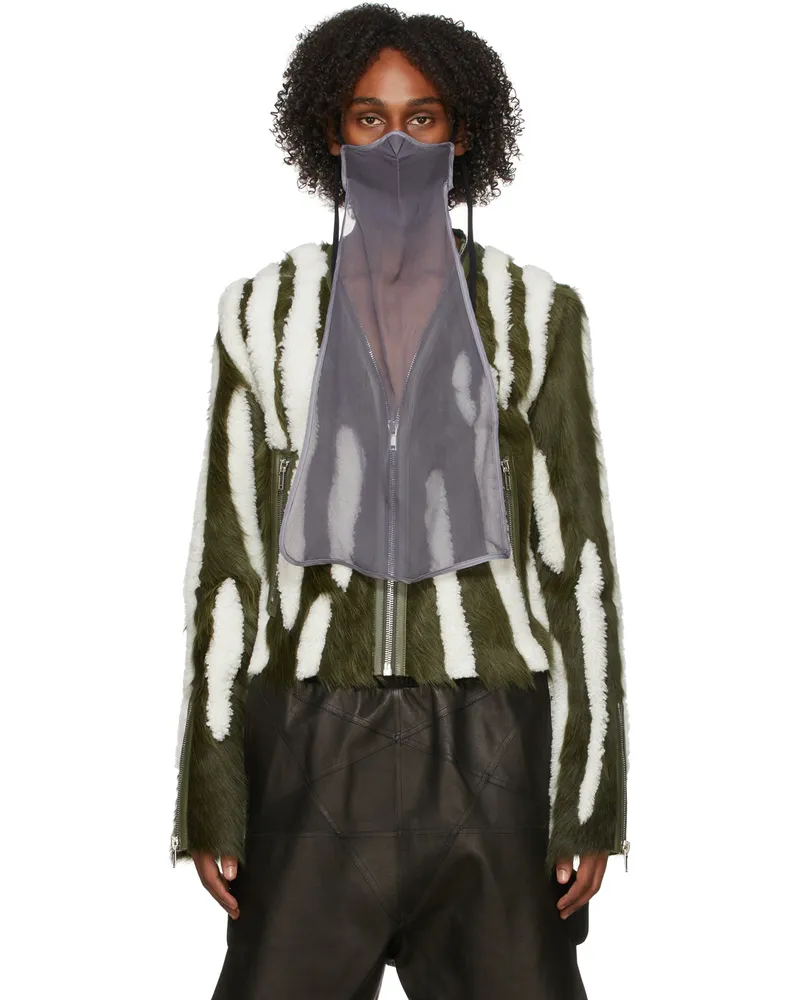Rick Owens Purple Silk Long Mask 46