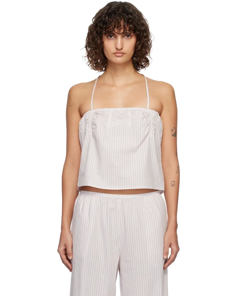 Deiji Studios White & Pink Tube Top Musk