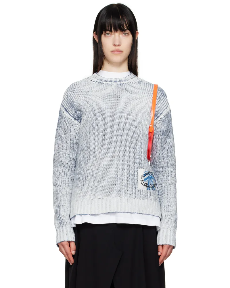 Acne Studios Blue & White Relaxed Fit Sweater Dn2