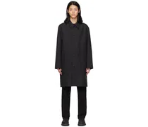 Black Relaxed-Fit Rain Coat