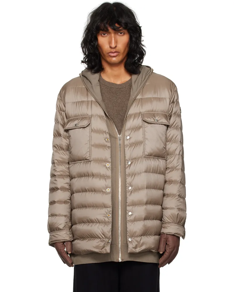 Rick Owens Moncler + Rick Owens Gray Outershirt Jacket 25u