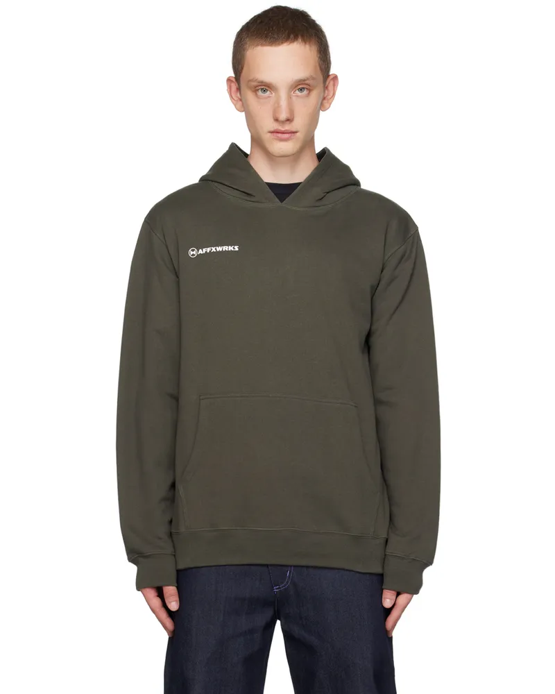 AFFXWRKS Gray Printed Hoodie Washed