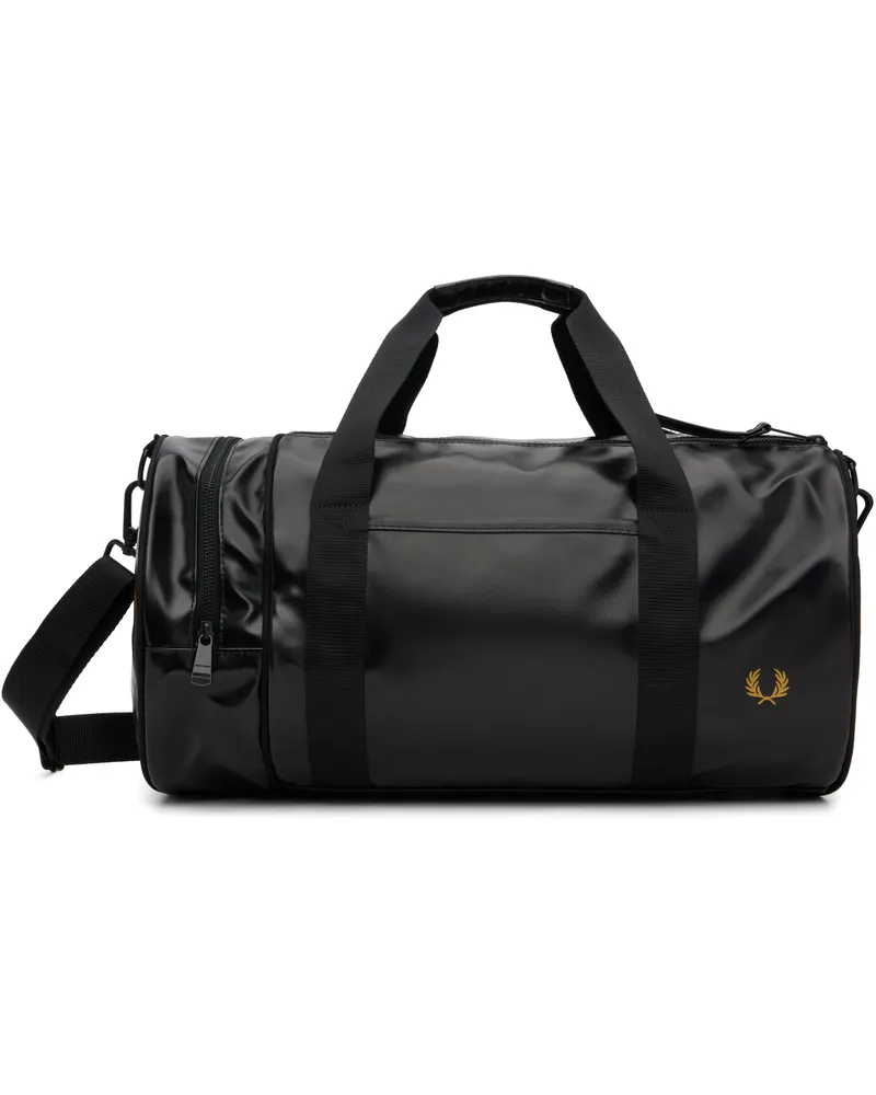 Fred Perry Brown Tonal Barrel Duffle Bag 774black