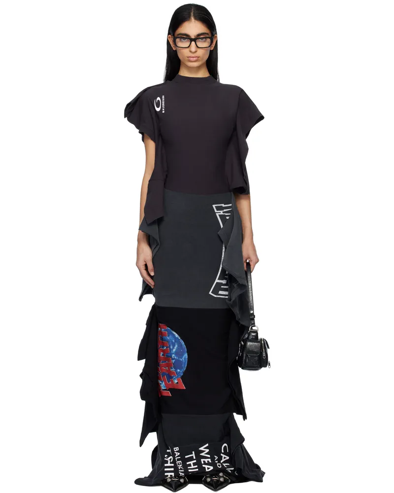 Balenciaga Black Twisted Maxi Dress 1055