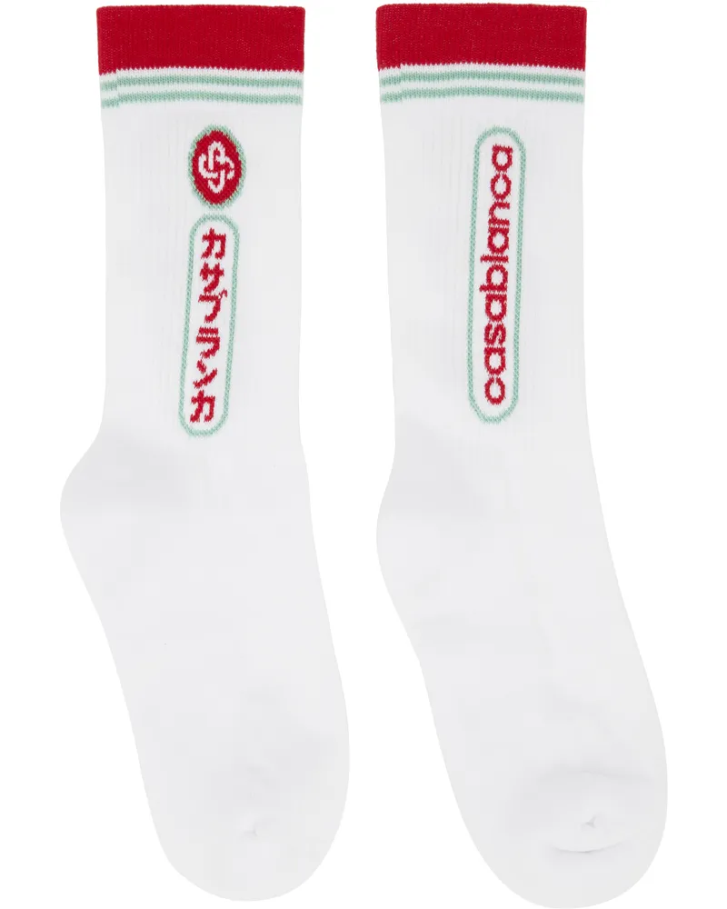 Casablanca Paris White Fuji Dream Socks Fuji
