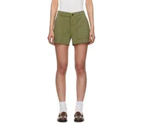 Khaki Military Mini Shorts