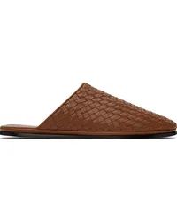 Bottega Veneta Brown Intrecciato Slippers Brown