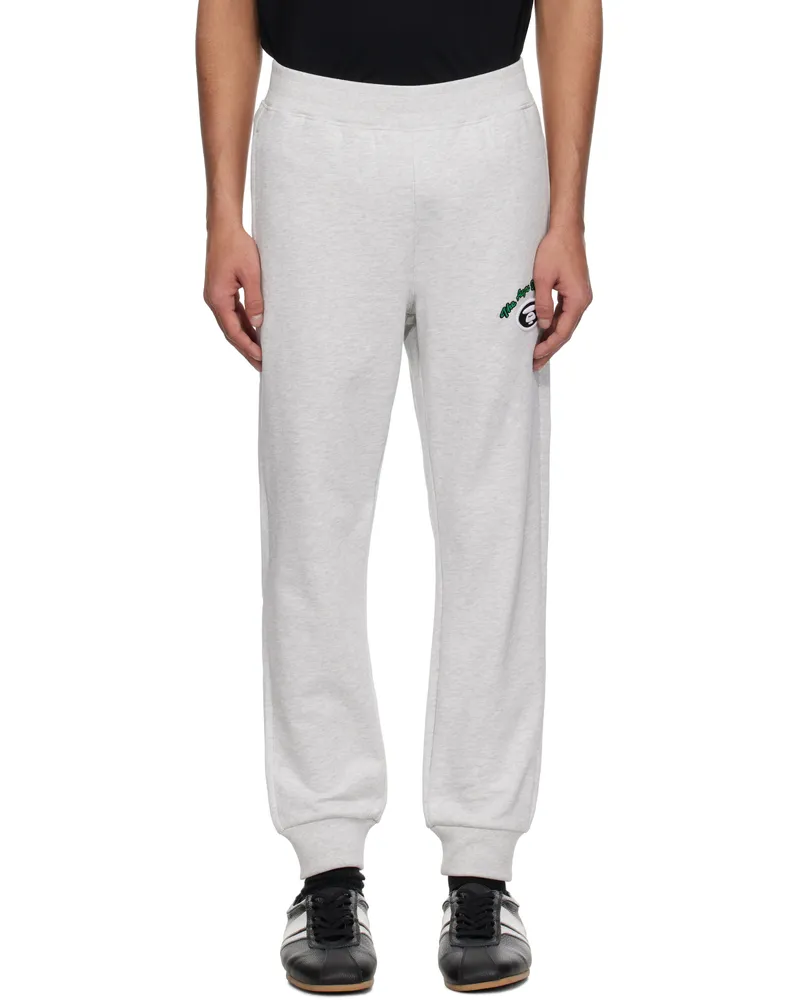 AAPE by A Bathing Ape Gray 'AAPE' Basic Sweatpants Wh2