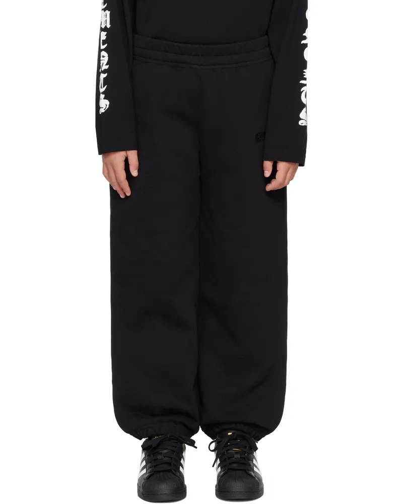 VETEMENTS Kids Black Embroidered Logo Sweatpants Black