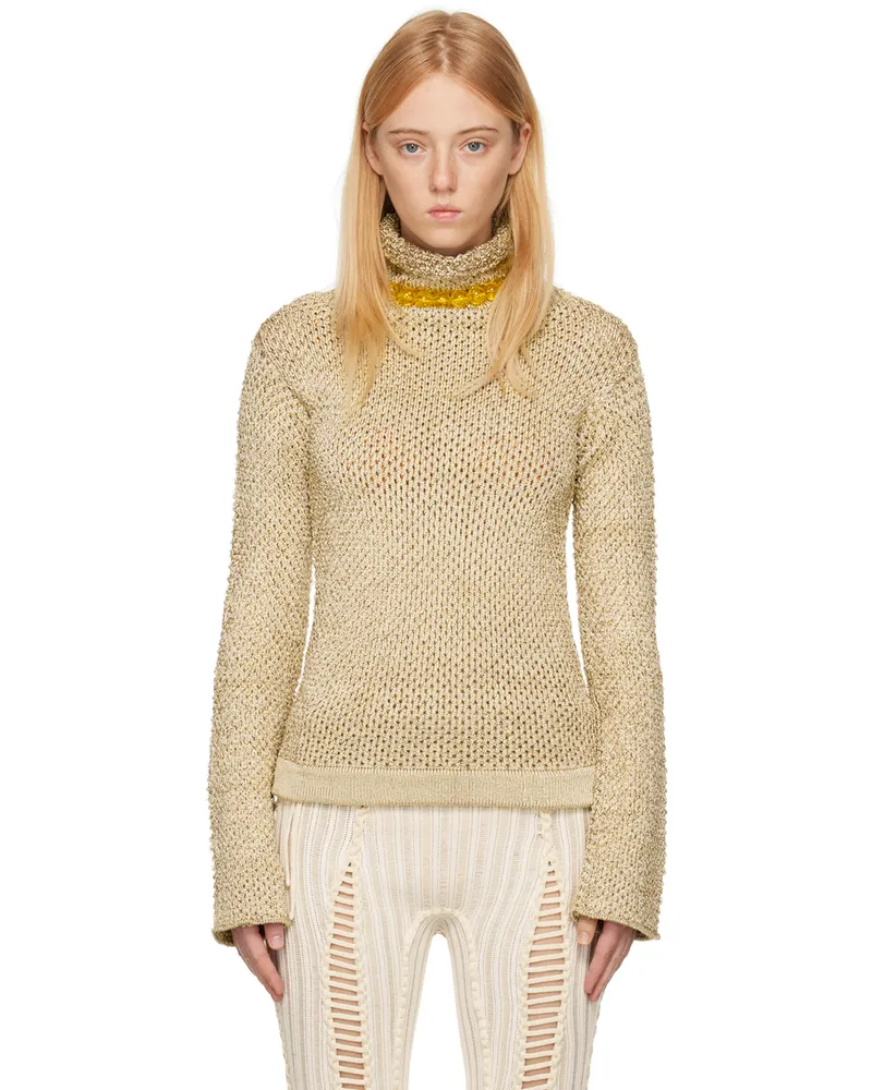 Isa Boulder Beige Armour Sweater Gold