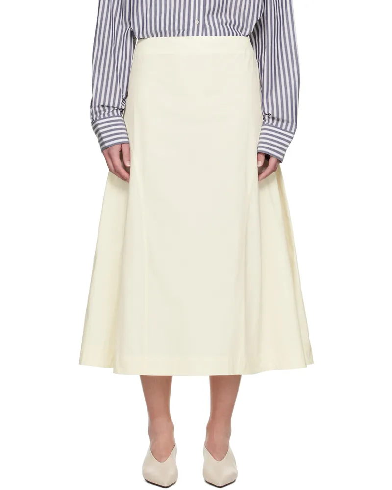 Studio Nicholson Off-White Centro Midi Skirt Parchment