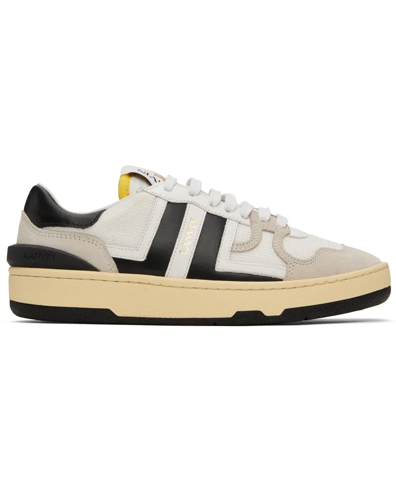 Lanvin White & Gray Clay Mesh Sneakers White