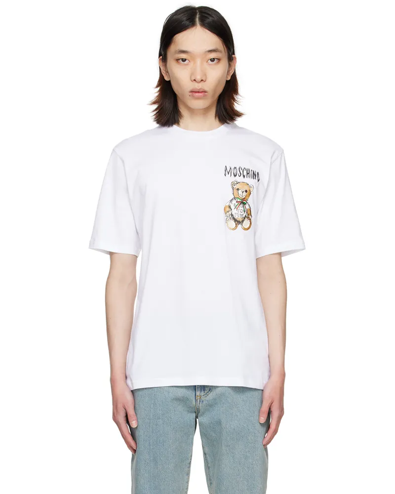 Moschino White Printed T-Shirt V1001