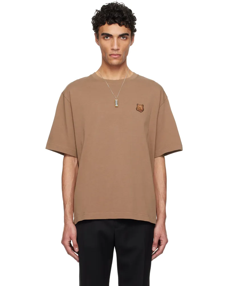 Kitsuné Brown Bold Fox Head Patch Oversize T-shirt 0112