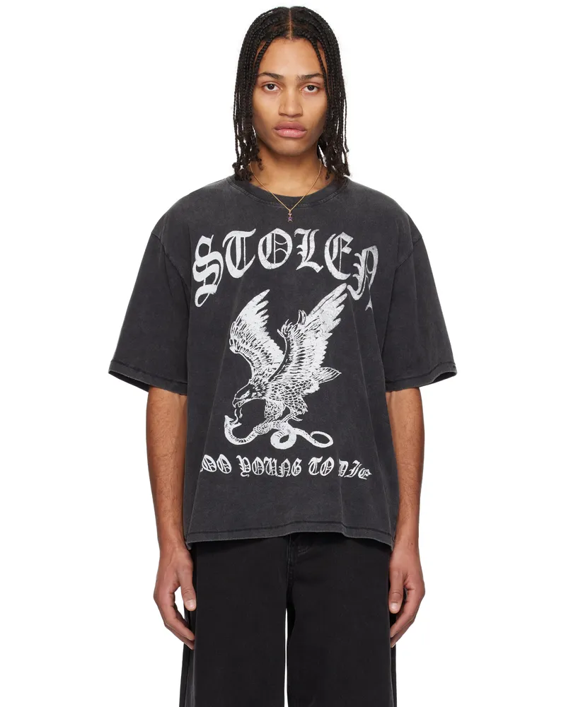 Stolen Girlfriends Club Black Eagle Strike T-shirt Aged