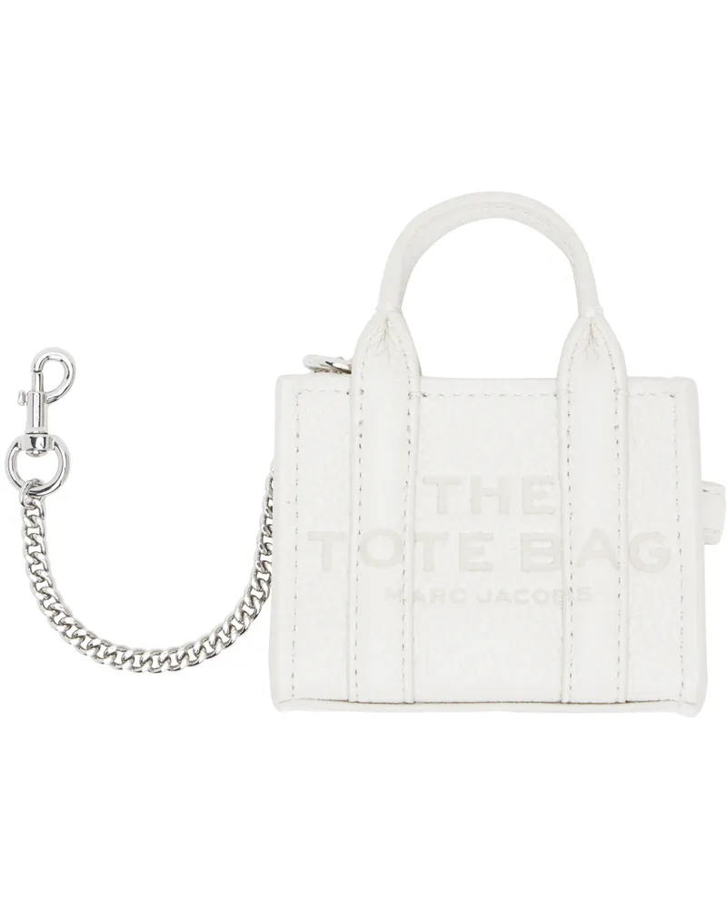 Marc Jacobs Silver & Off-White 'The Nano Tote Bag Charm' Keychain 140
