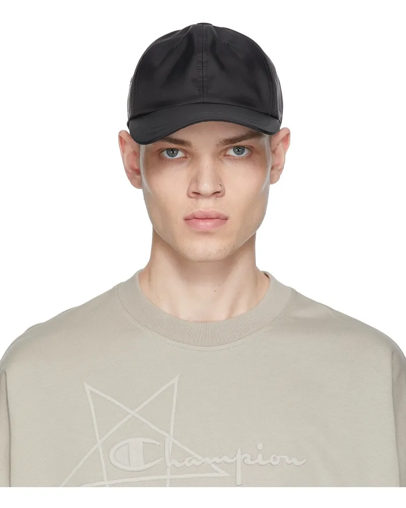 Rick Owens Black Champion Edition Nylon Flat Cap 09