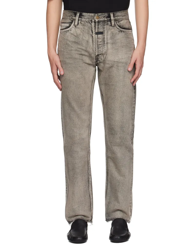 Fear of God Gray Classic 5 Pocket Jeans Washed