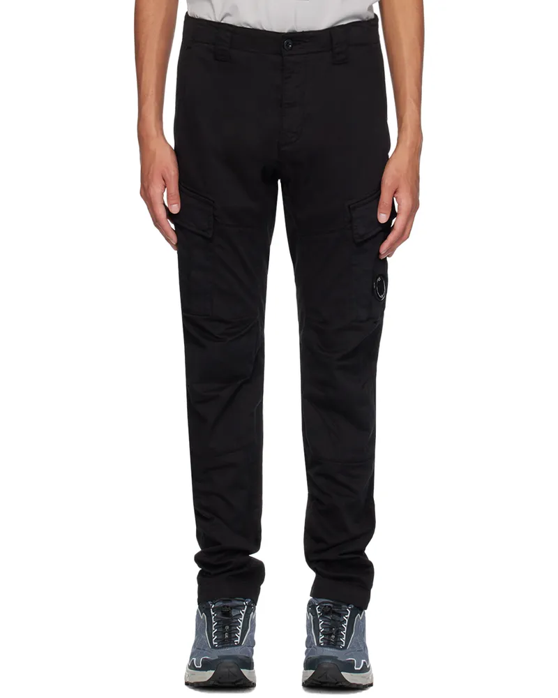 C.P. Company Black Ergonomic Lens Cargo Pants 999