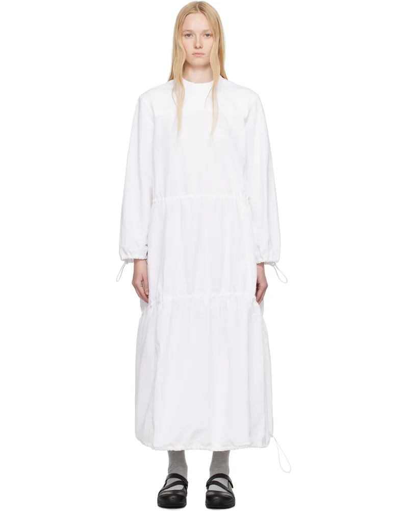 YMC White Carter Maxi Dress 10-white