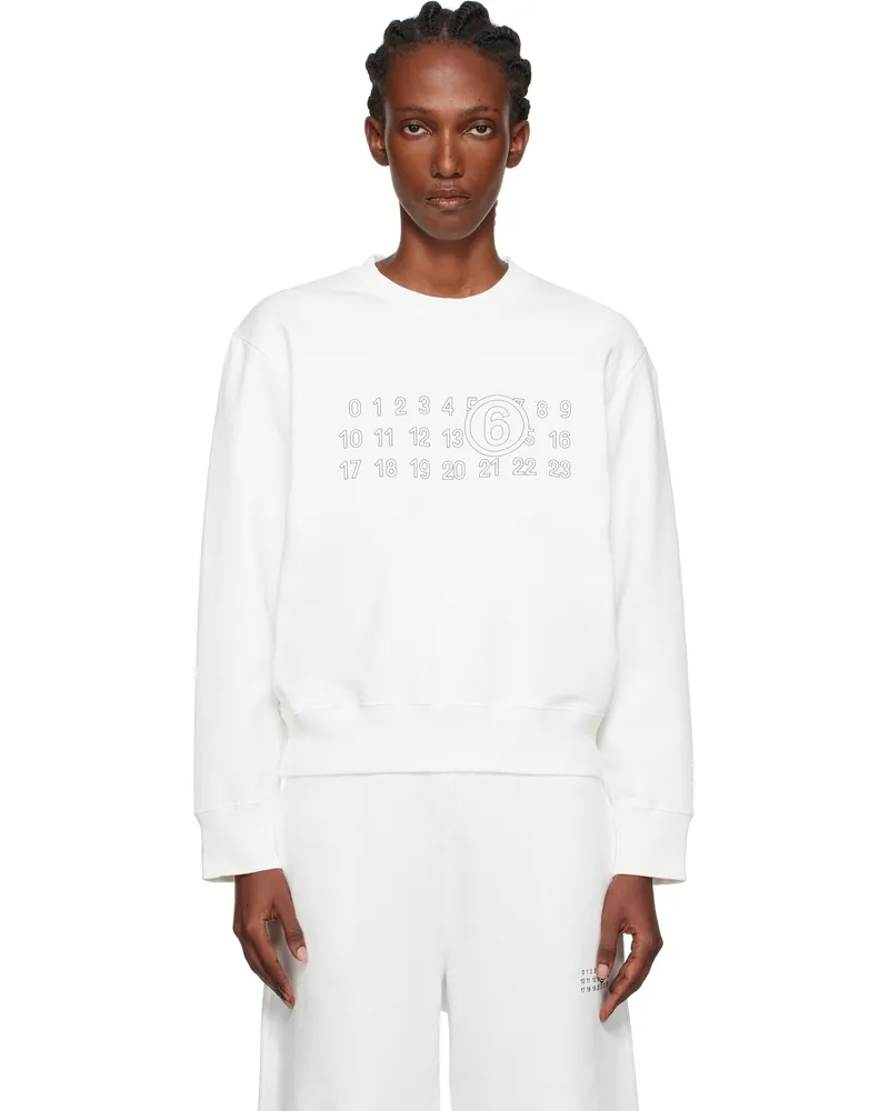 Maison Margiela Off-White Printed-Logo Sweatshirt 101