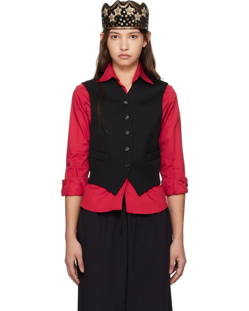 BODE Black Riding Twill Waistcoat Black