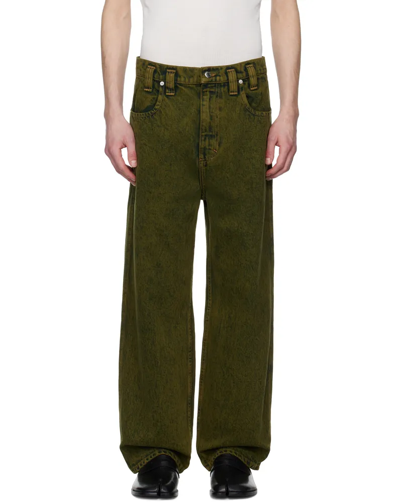 Eckhaus Latta Green Baggy Jeans Boreal