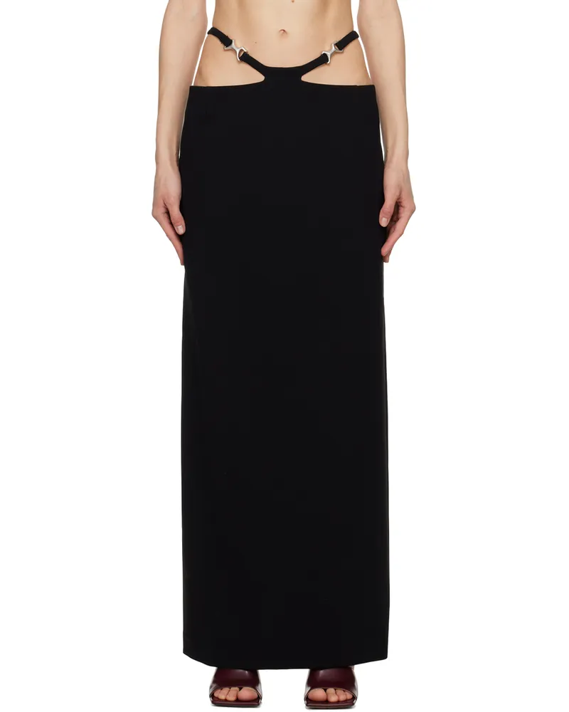 Paris Georgia SSENSE Exclusive Black Frida Midi Skirt Black