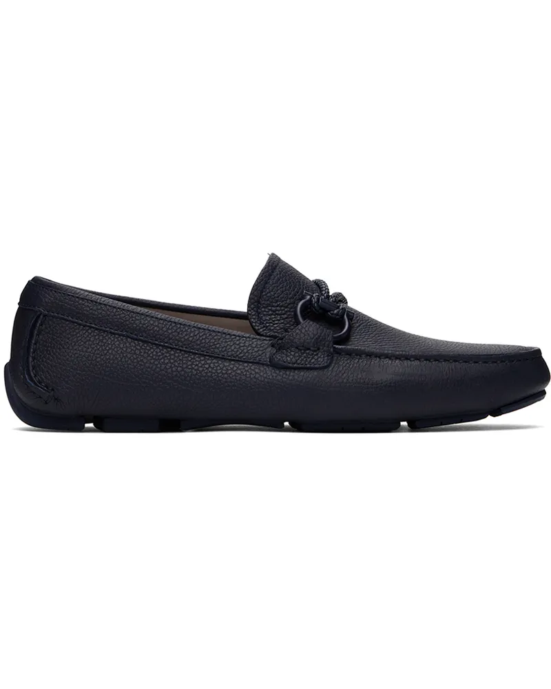 Ferragamo Navy Driver Loafers Bluemarine