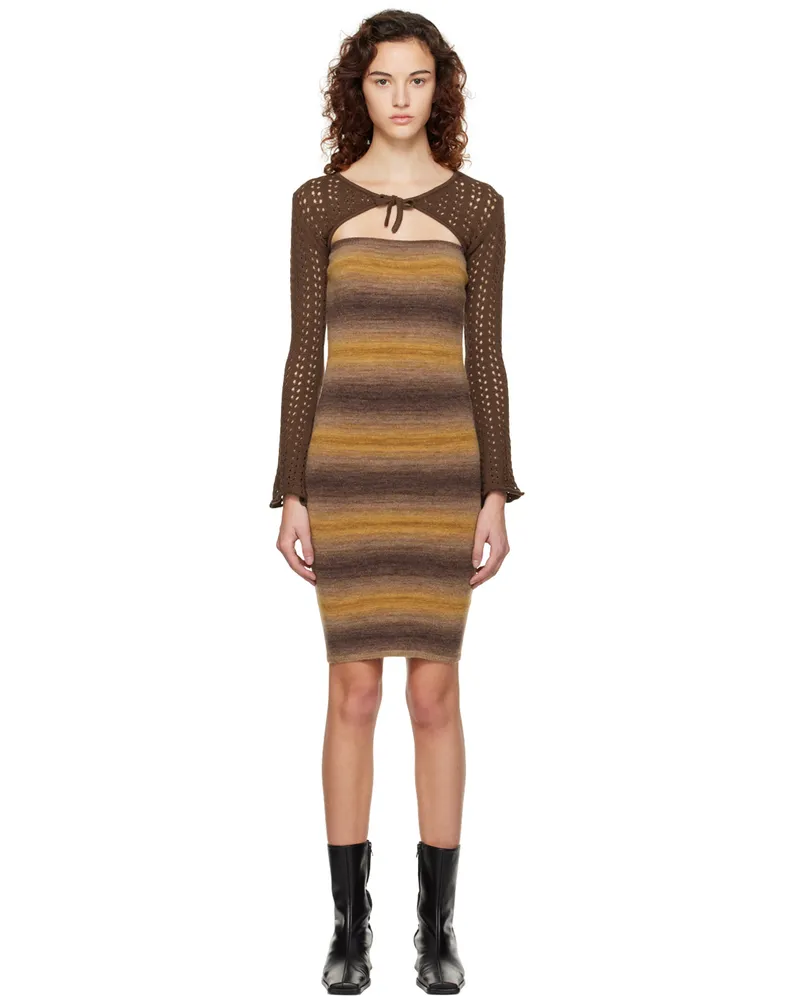 GIMAGUAS SSENSE Exclusive Brown Atcama Minidress Brown