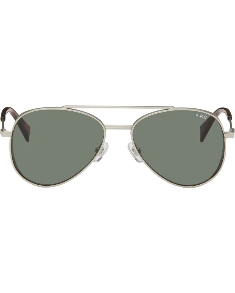 A.P.C. Silver Bill Sunglasses Rab