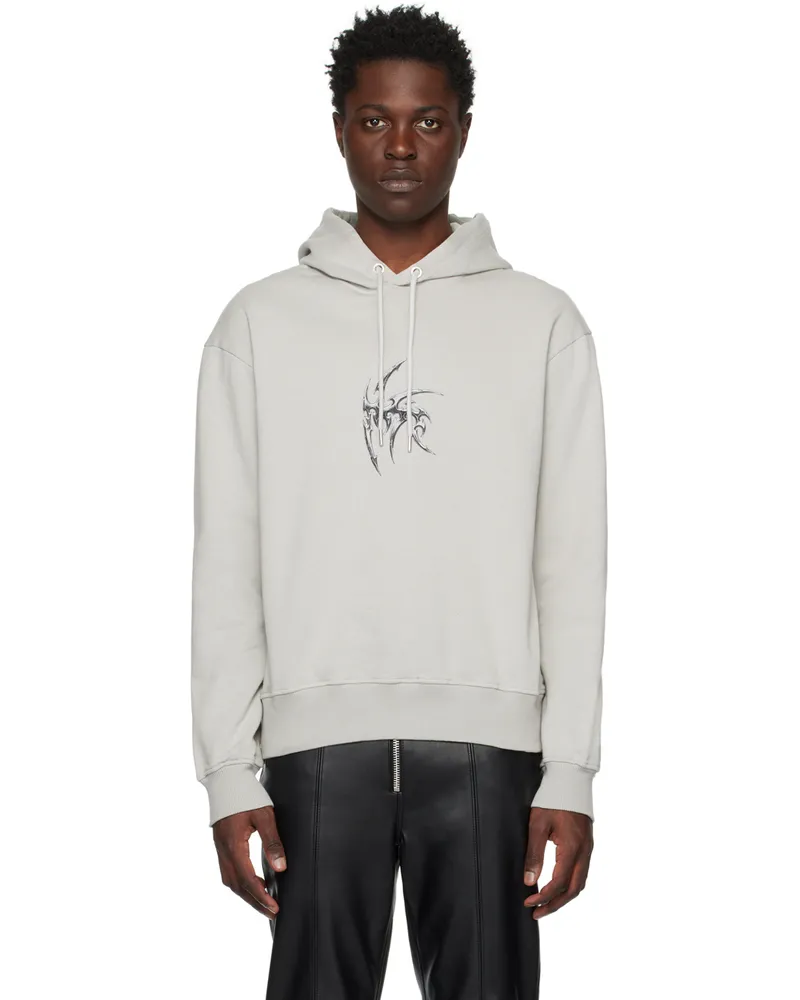 Han Kjøbenhavn Gray Artwork Hoodie Light