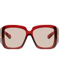 Gucci Burgundy Oversize Square Sunglasses Burgundy