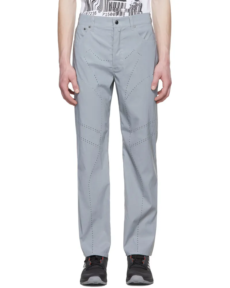 032c Silver Polyester Trousers Silver