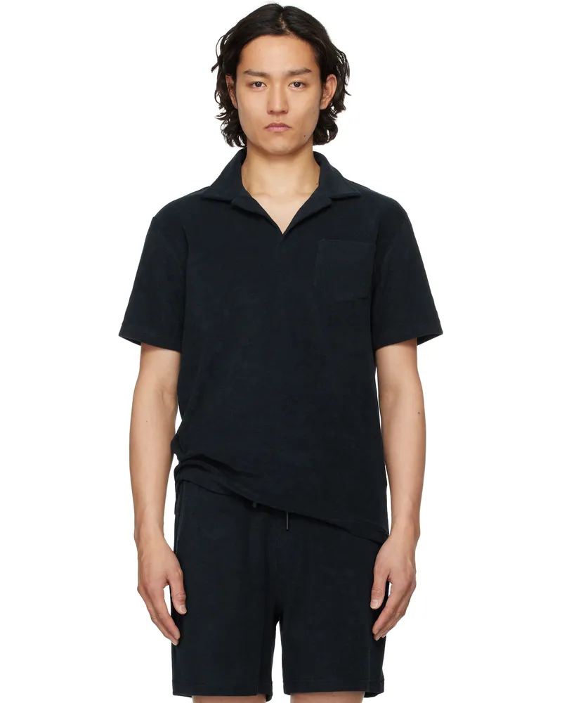 OAS Navy Terry Polo Blue