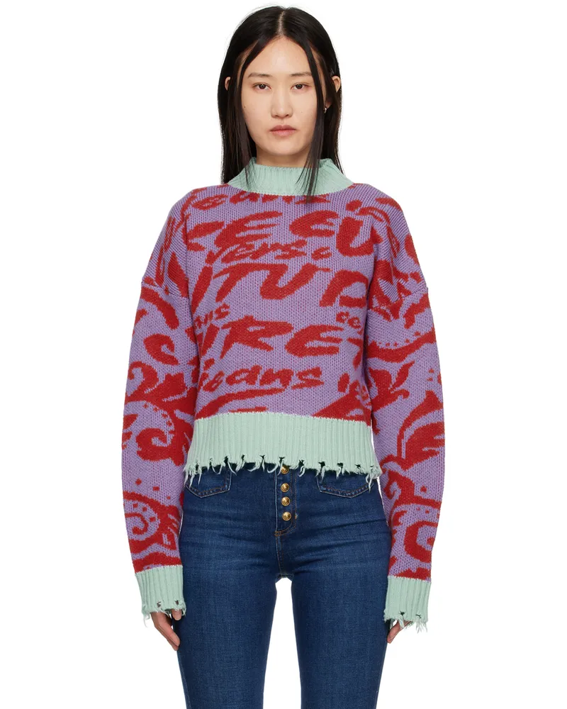 Versace Jeans Multicolor Graphic Sweater Epc8