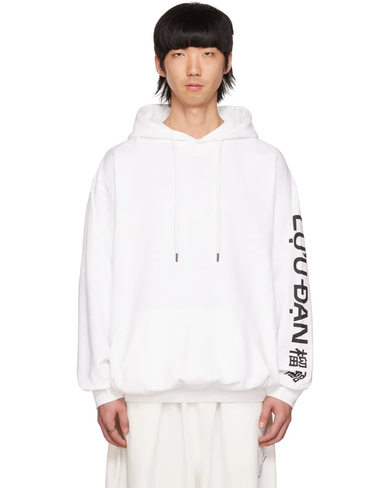 LU'U DAN White Oversized Hoodie White