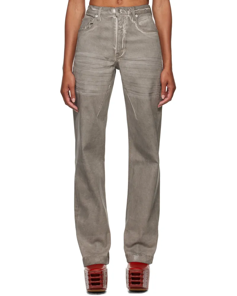 DRKSHDW by Rick Owens Gray Porterville Geth Jeans 34