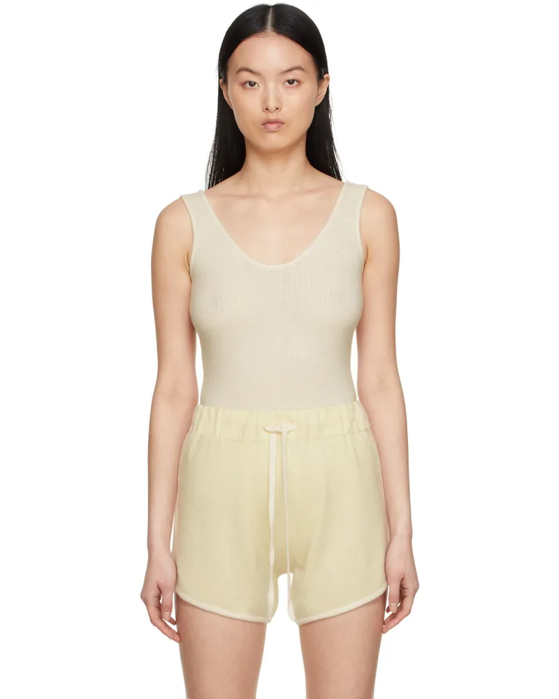 Lisa Yang SSENSE Exclusive Off-White Leoni Bodysuit Cream