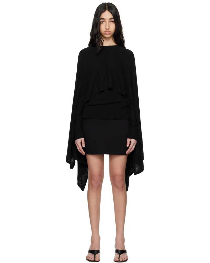Totême Black Cape Knit Sweater Black
