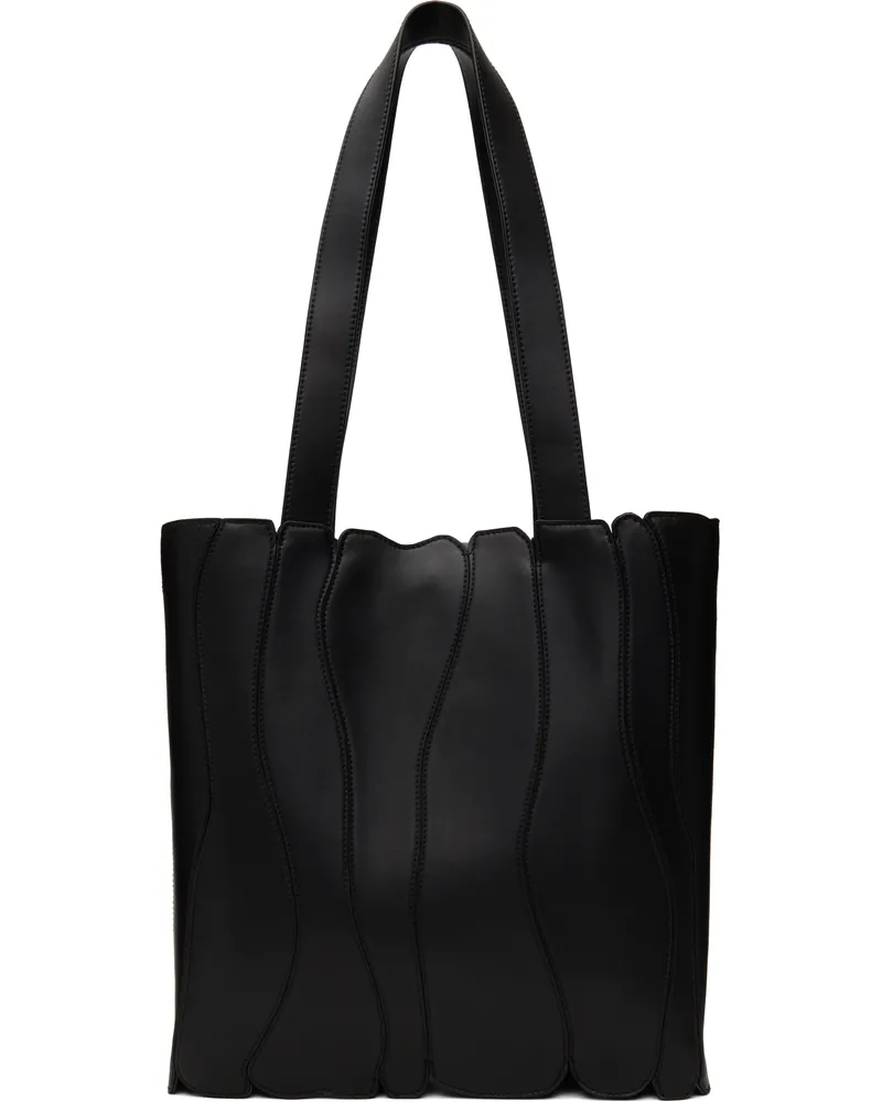 Collina Strada Black Grape Faux Leather Caterpillar Tote Caterpillar