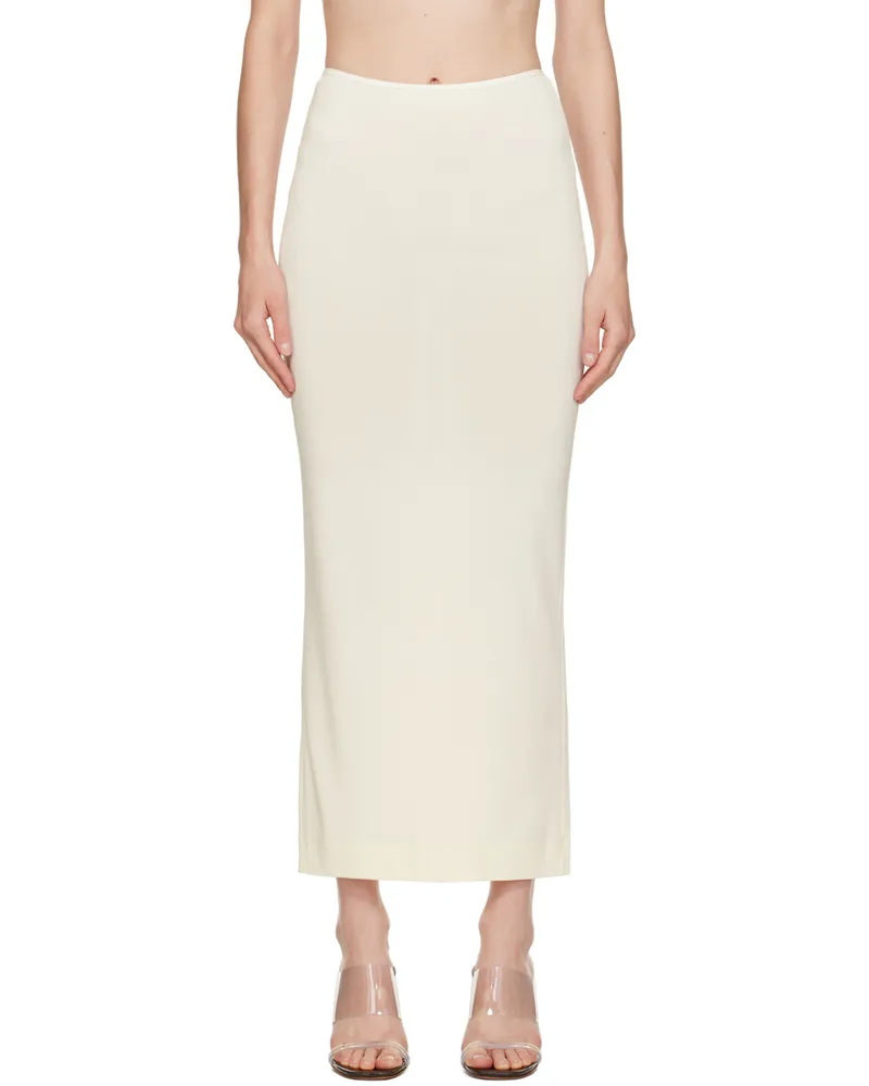 ÉTERNE Off-White Emma Maxi Skirt Cream
