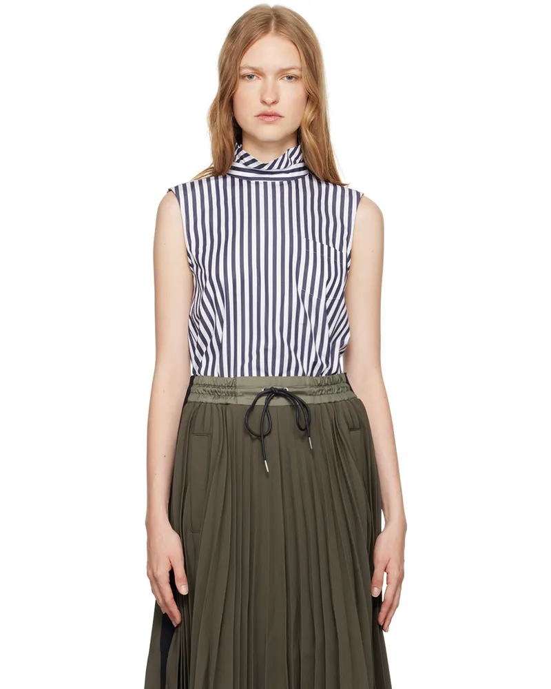 Sacai Navy Striped Top 222